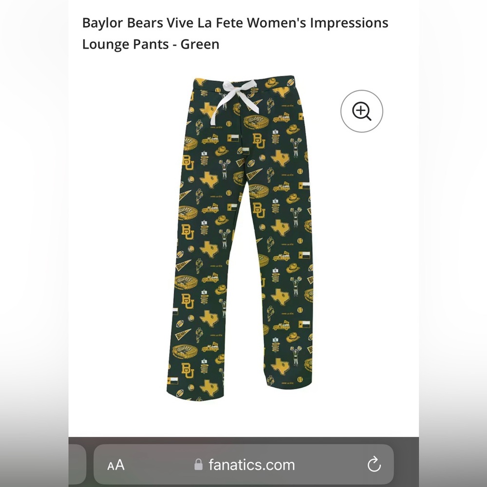 Baylor Bears Vive La Fete Women's Impressions Lounge Pants - Green
